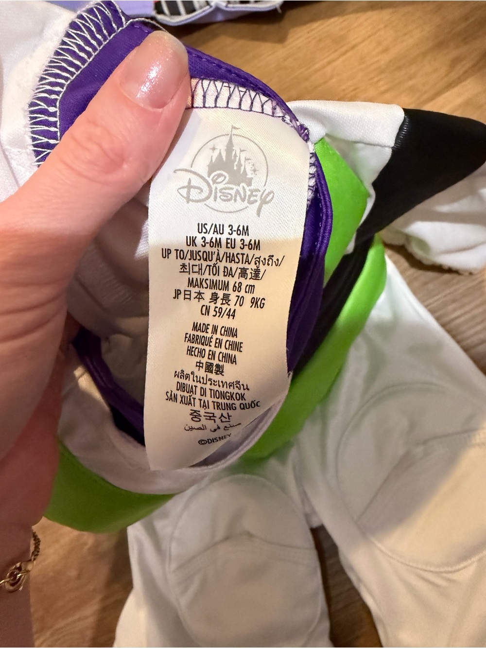 Disney Green, White & Purple Buzz Lightyear Space Ranger Costume with Wings - Picture 3 of 6